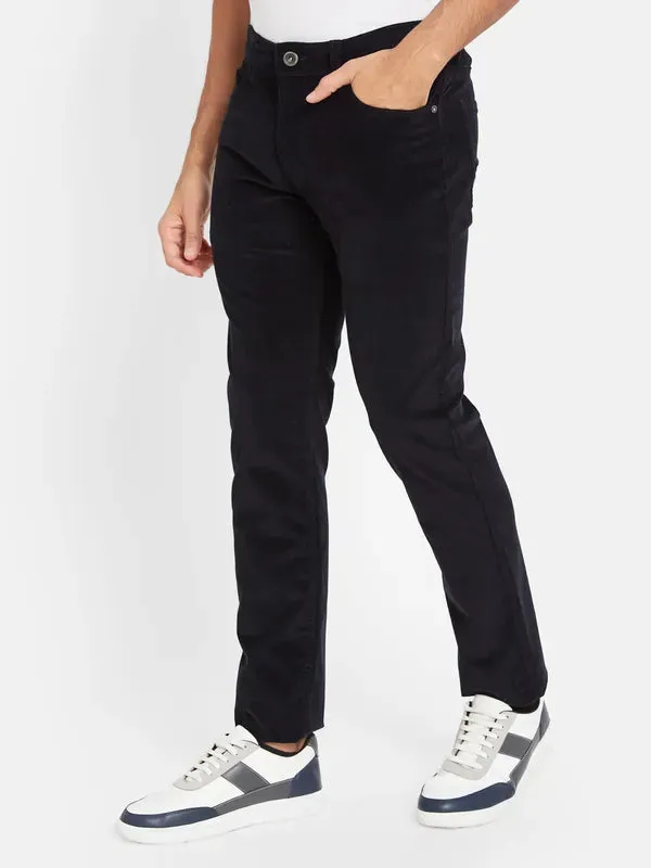 Octave Men Navy Blue Chinos Trousers