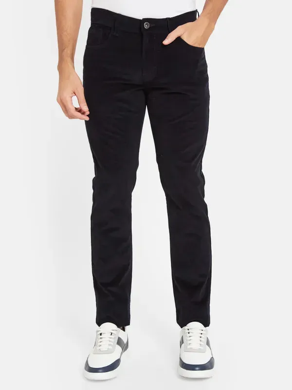 Octave Men Navy Blue Chinos Trousers