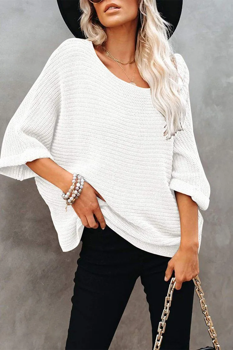 Off Shoulder Long Sleeves Oversized Sweater