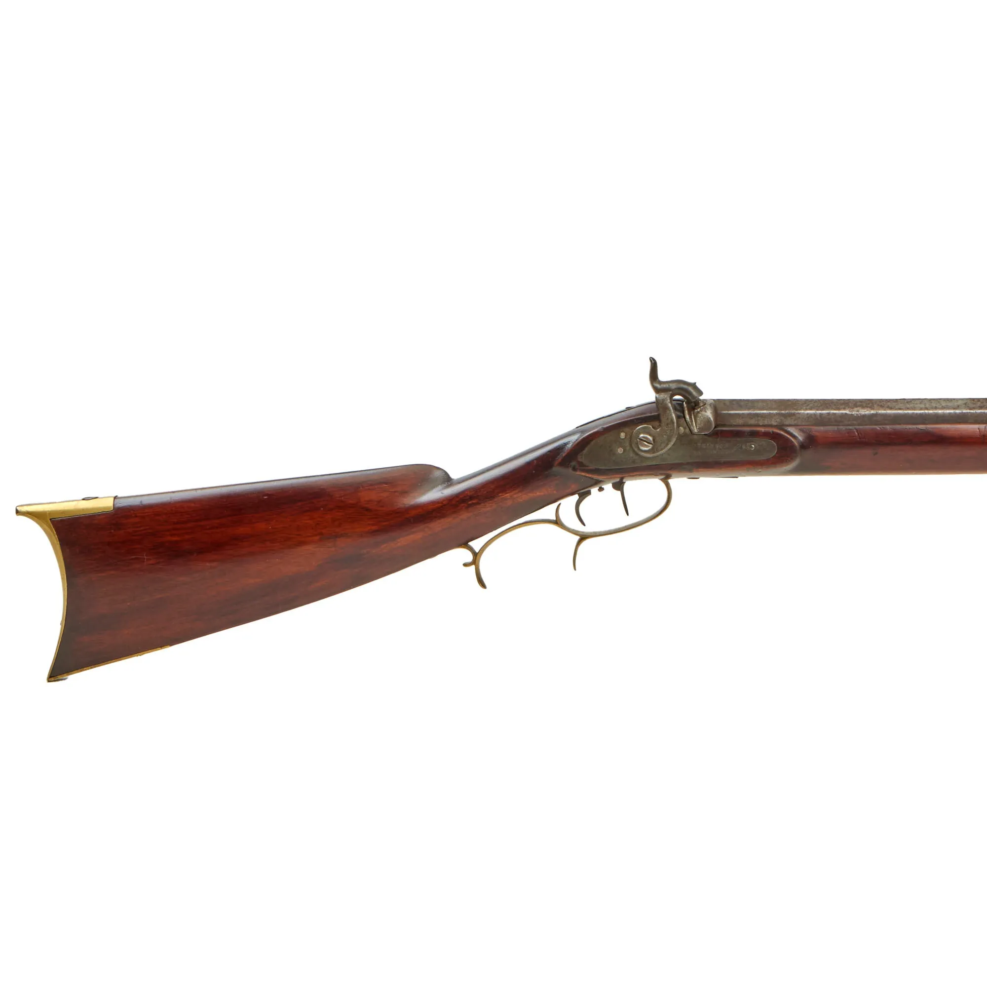 Original U.S. Large Bore Half-Stocked Percussion Hunting Rifle with Set Trigger and Lock by Atkinson - circa 1845