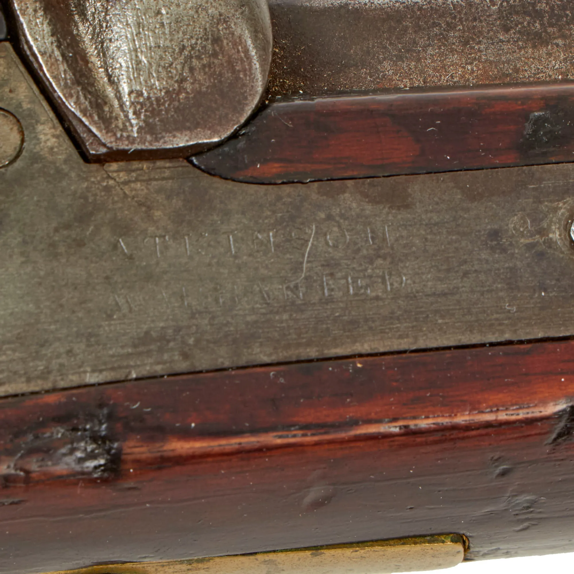 Original U.S. Large Bore Half-Stocked Percussion Hunting Rifle with Set Trigger and Lock by Atkinson - circa 1845