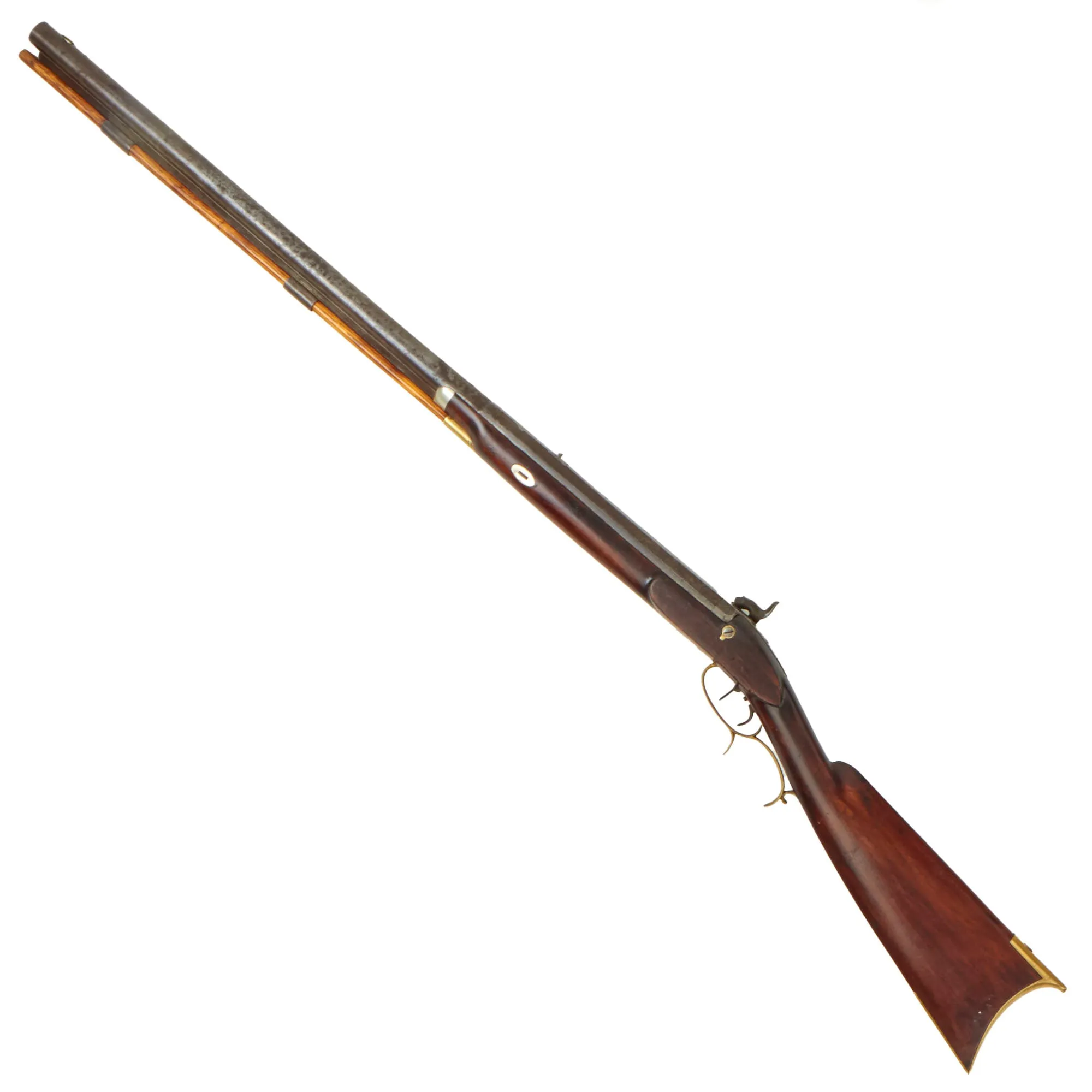 Original U.S. Large Bore Half-Stocked Percussion Hunting Rifle with Set Trigger and Lock by Atkinson - circa 1845