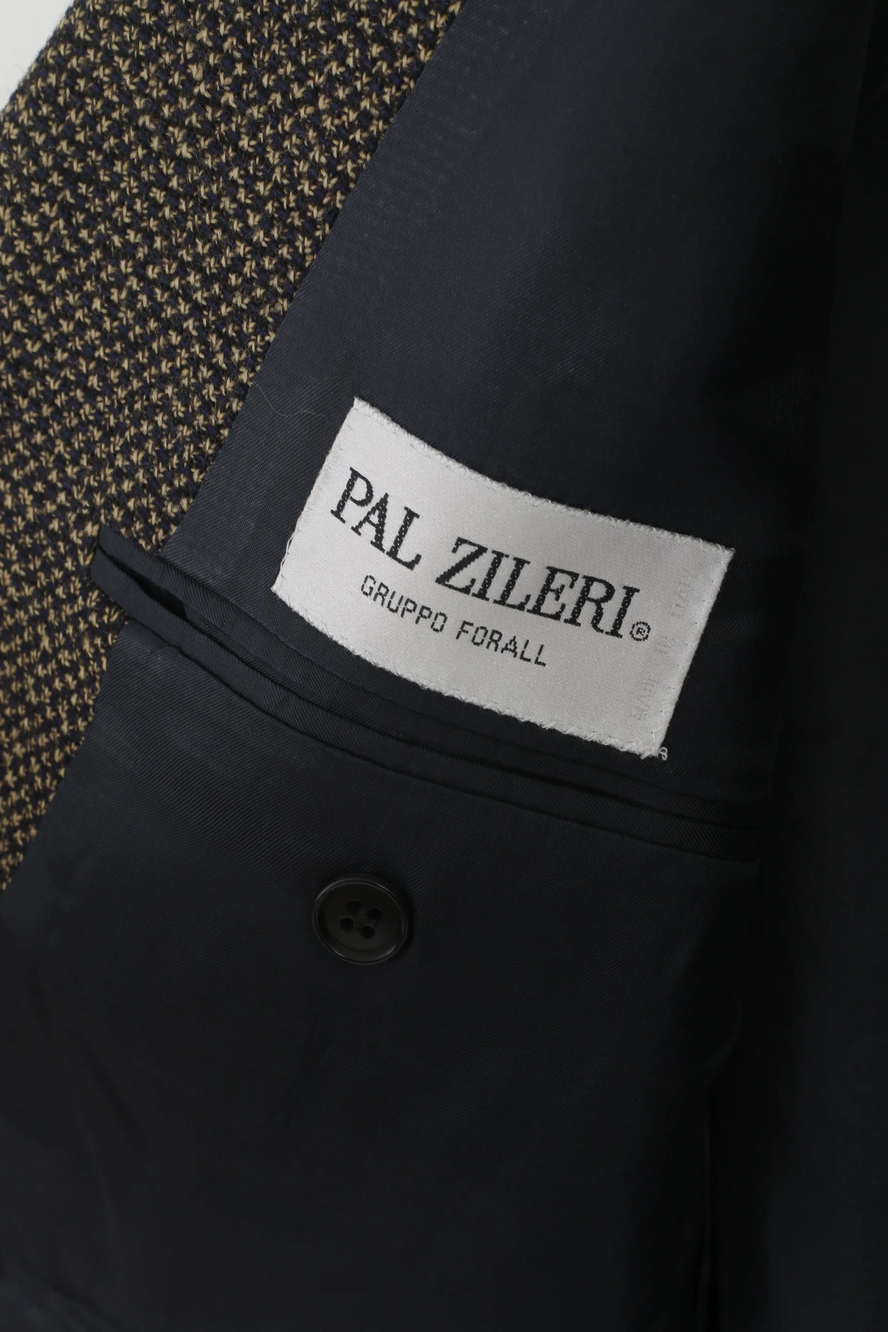 Pal Zileri Men 48 38 Blazer Brown Wool Vintage Single Breasted Made in Italy Jacket