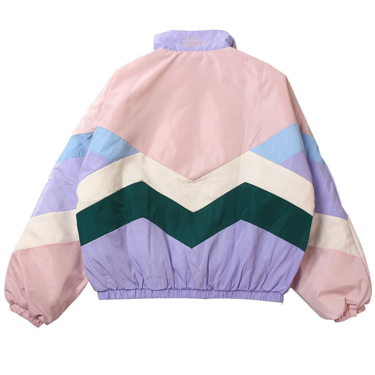 Pastel Colors Patches Lines Hood Rain Coat