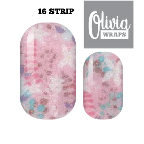 Pink Pastel Floral Nail Wraps