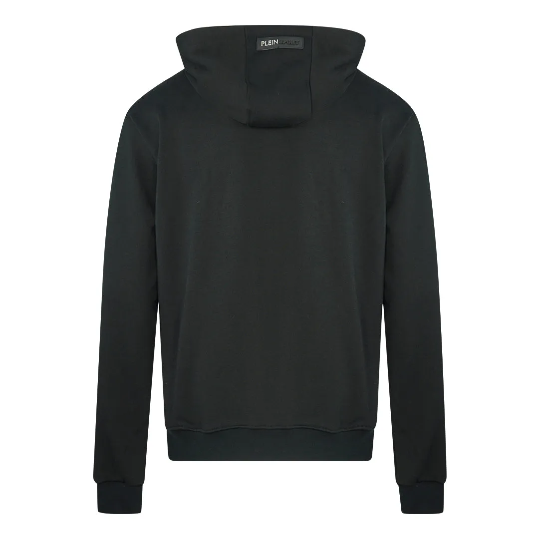 Plein Sport Green Logo Black Hoodie