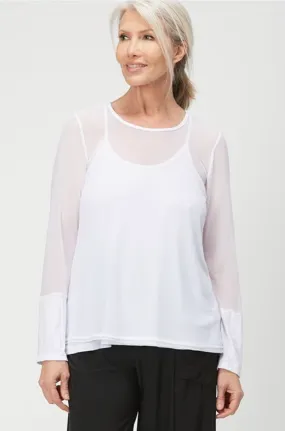 Power Mesh Tunic White