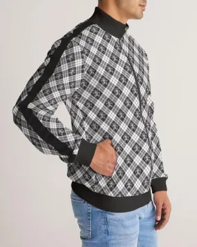 Punk Majesty Tartan Men's Stripe-Sleeve Track Jacket