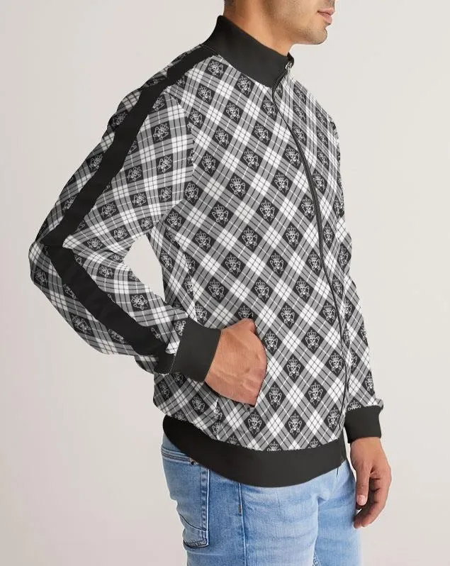 Punk Majesty Tartan Men's Stripe-Sleeve Track Jacket