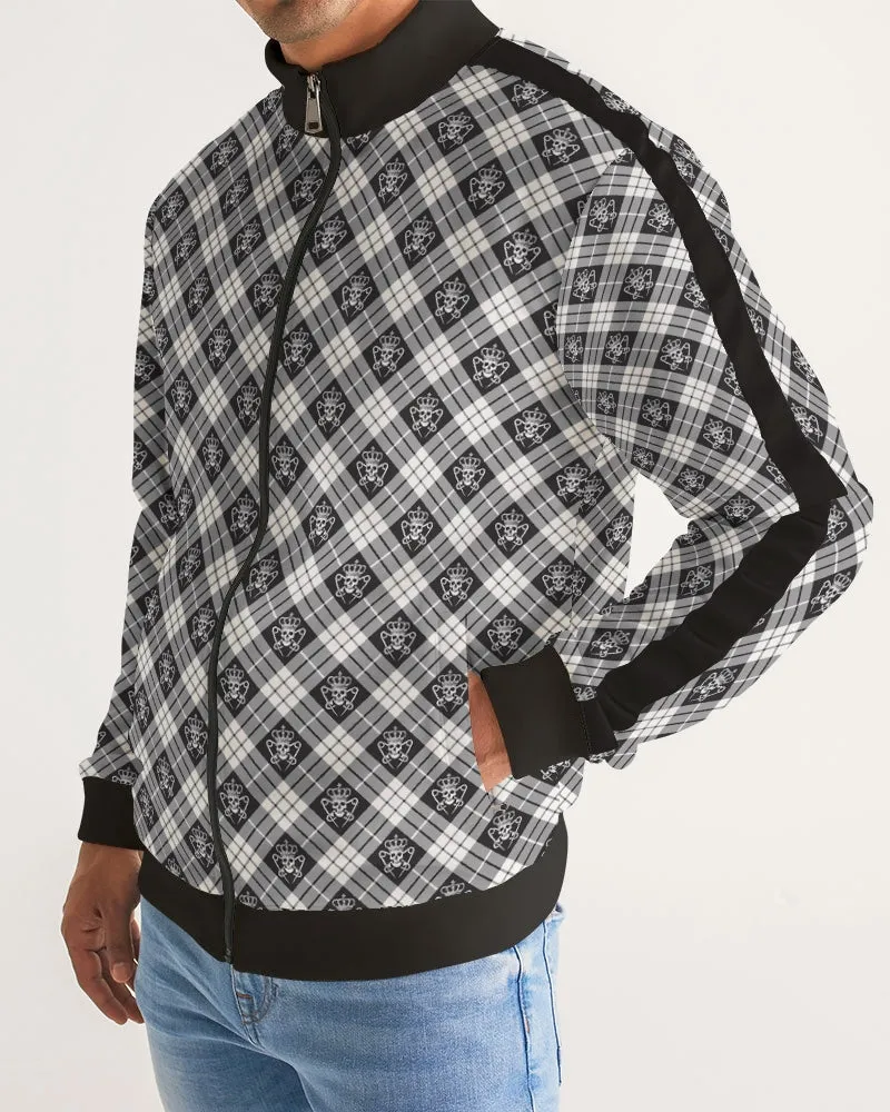 Punk Majesty Tartan Men's Stripe-Sleeve Track Jacket