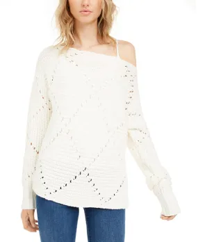 Rachel Roy Women's Elise Off-The-Shoulder Sweater White Size X-Large