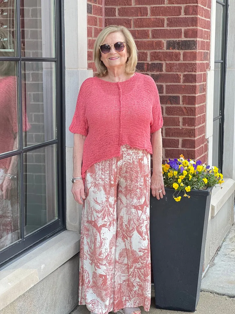 Rachel Woven Sweater, Perosa Coral