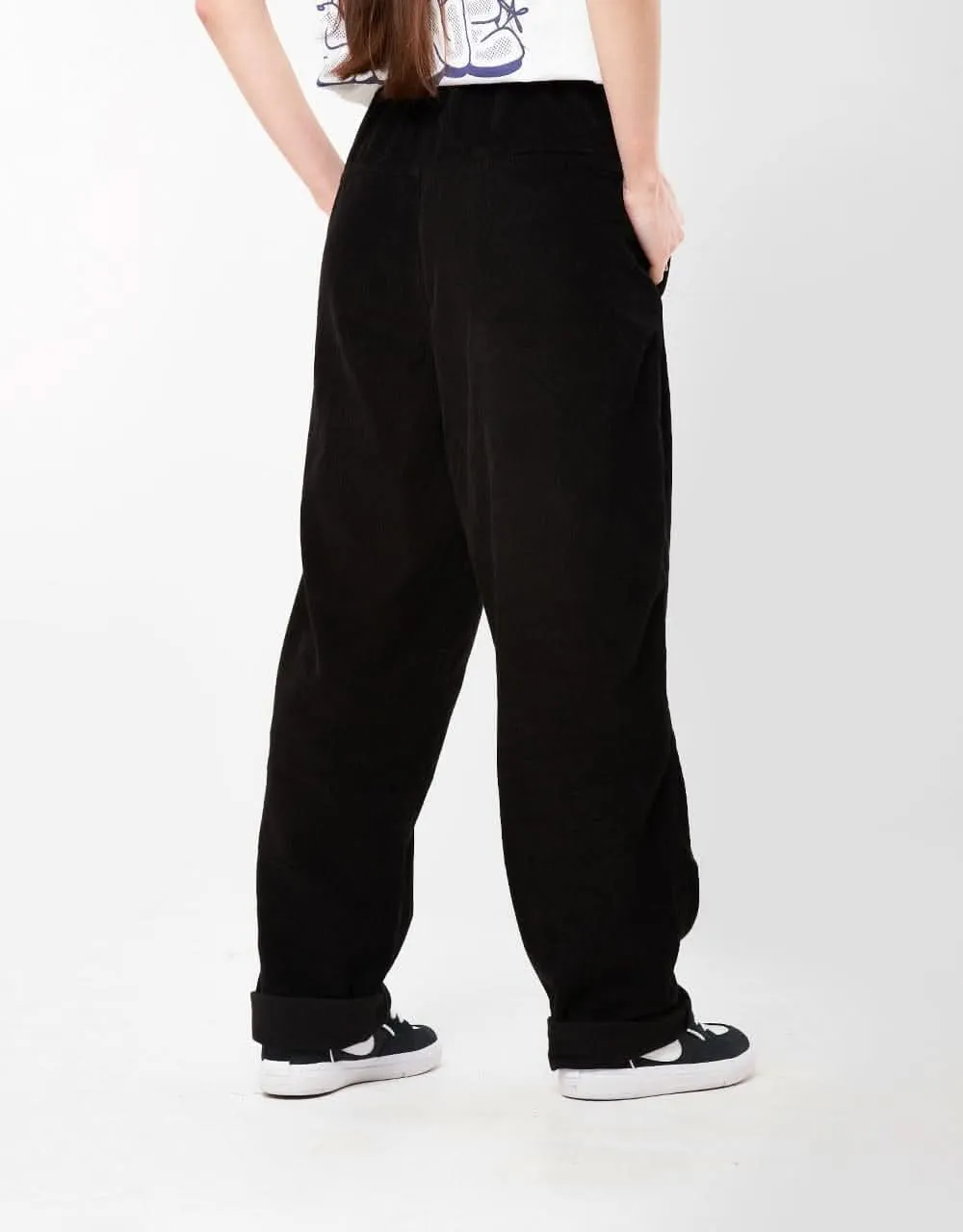 Route One Classic Cord Beach Pants - Black