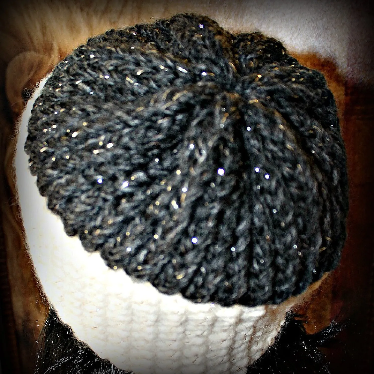 Seed Stitch Brim Hat and Cowl Set Pattern