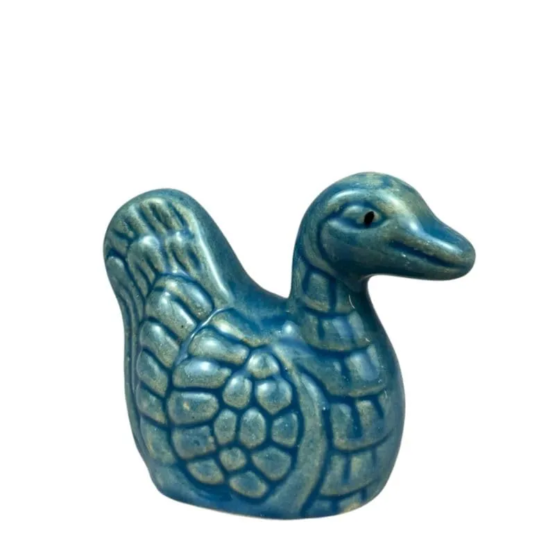 Shambhava Indian 1950s Ceramic Swans/Hans Figurine Set – High-Glazed, Glossy Finish for Diwali Gifts & Pooja