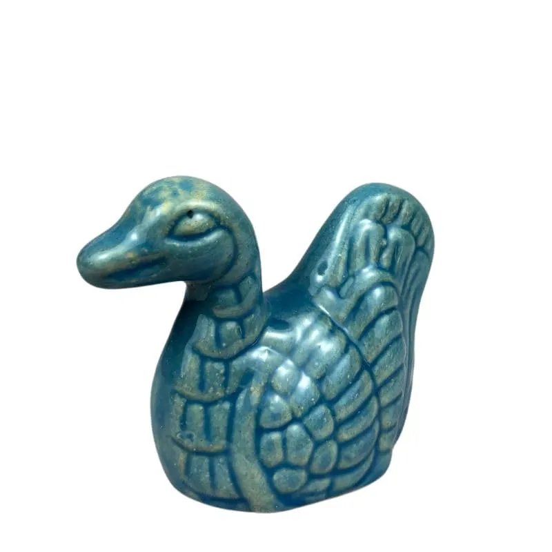 Shambhava Indian 1950s Ceramic Swans/Hans Figurine Set – High-Glazed, Glossy Finish for Diwali Gifts & Pooja