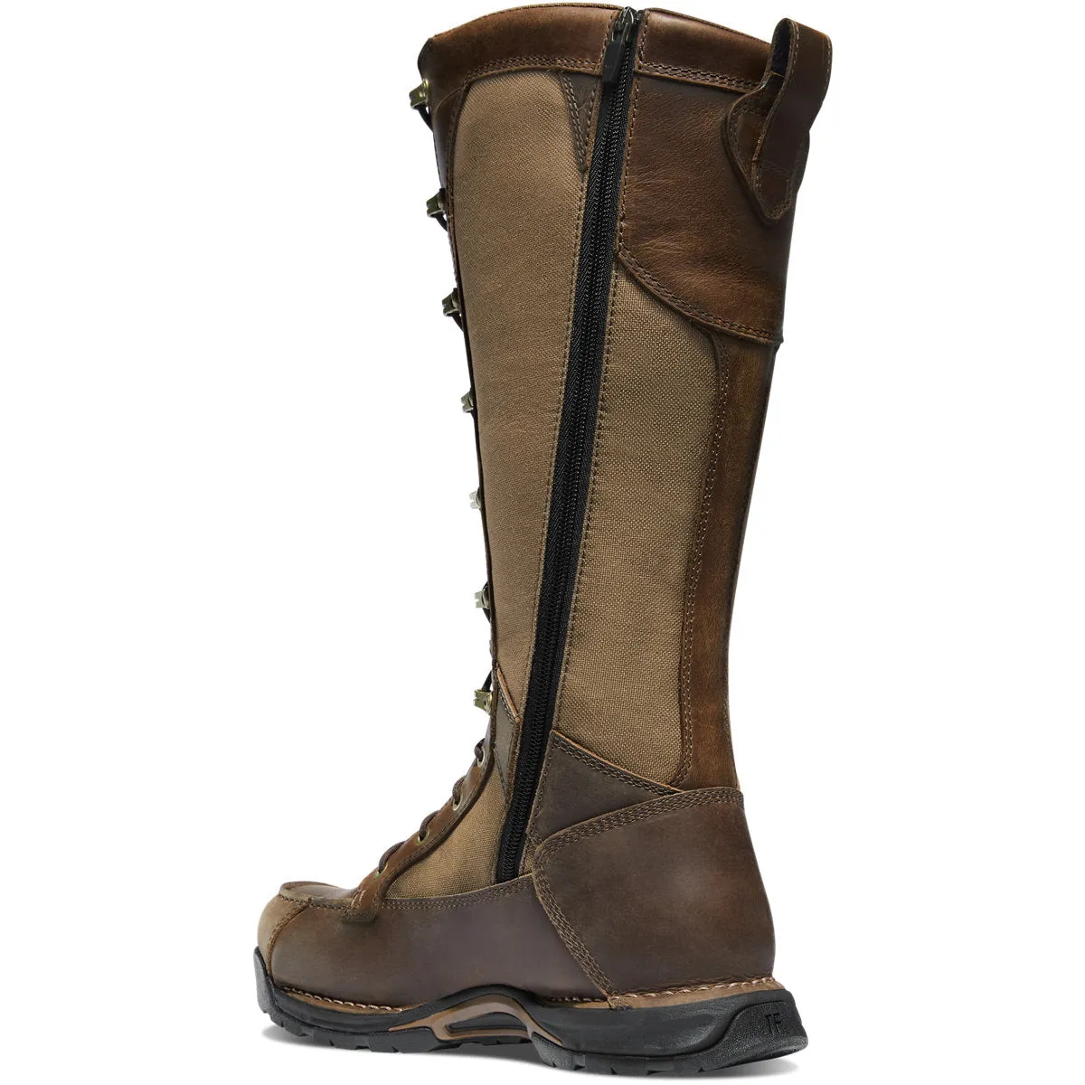 Sharptail Snake Boot Side-Zip 17" Brown