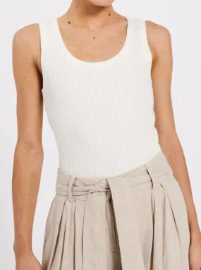 SHERRY U-NECK KNIT TANK | OFF WHITE