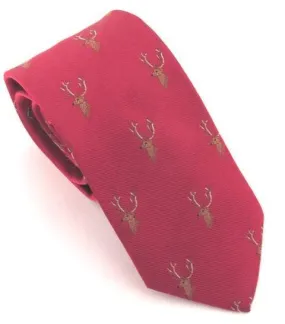 Silk Stag Head Sporting Tie