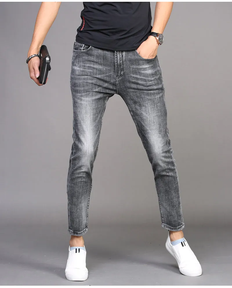 Slim Fit Smoke Gray Denim Pants