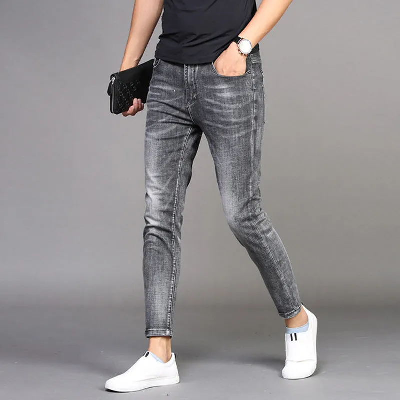 Slim Fit Smoke Gray Denim Pants