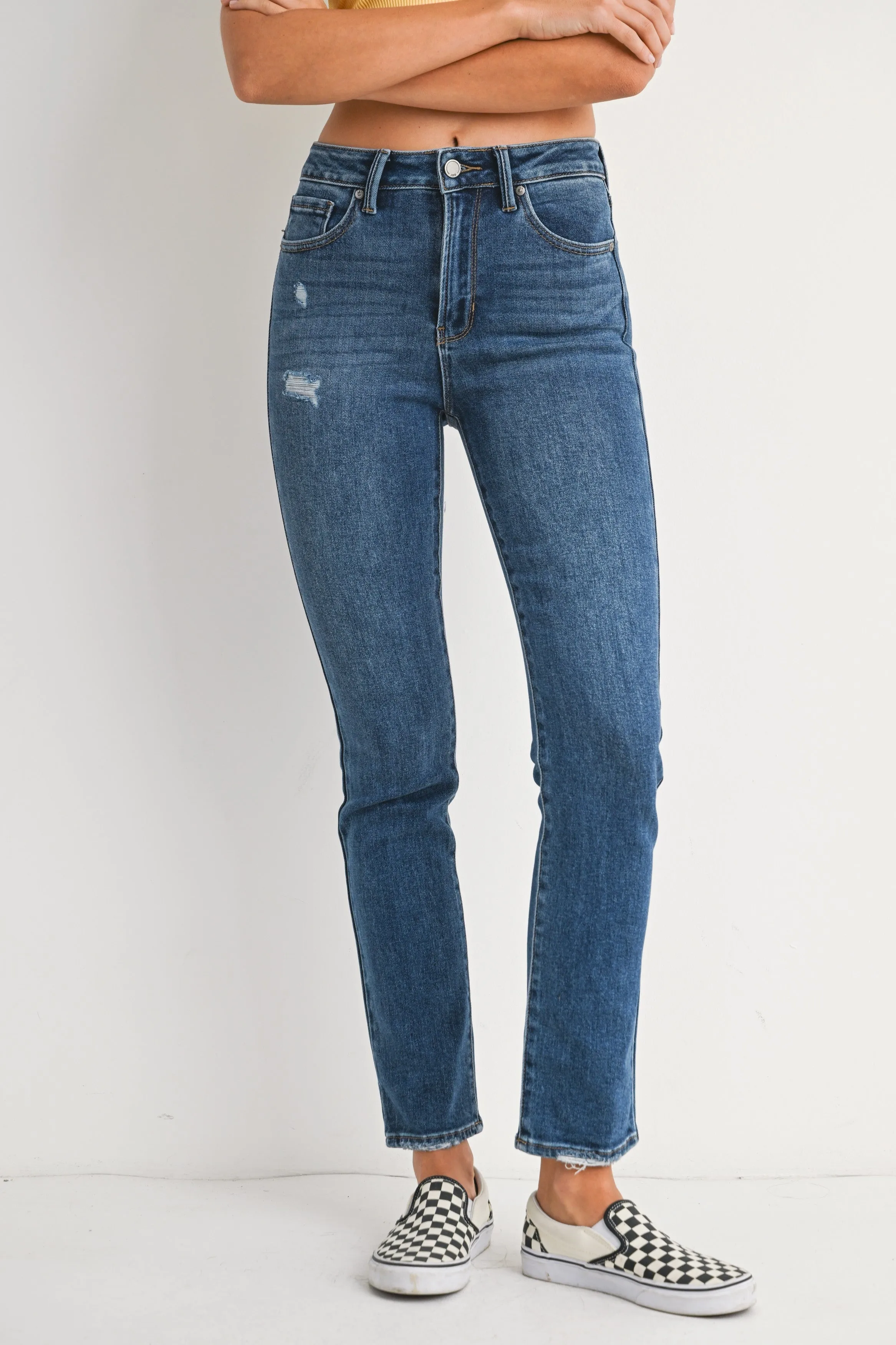 SLIM STRAIGHT LONGER LENGTH JEAN