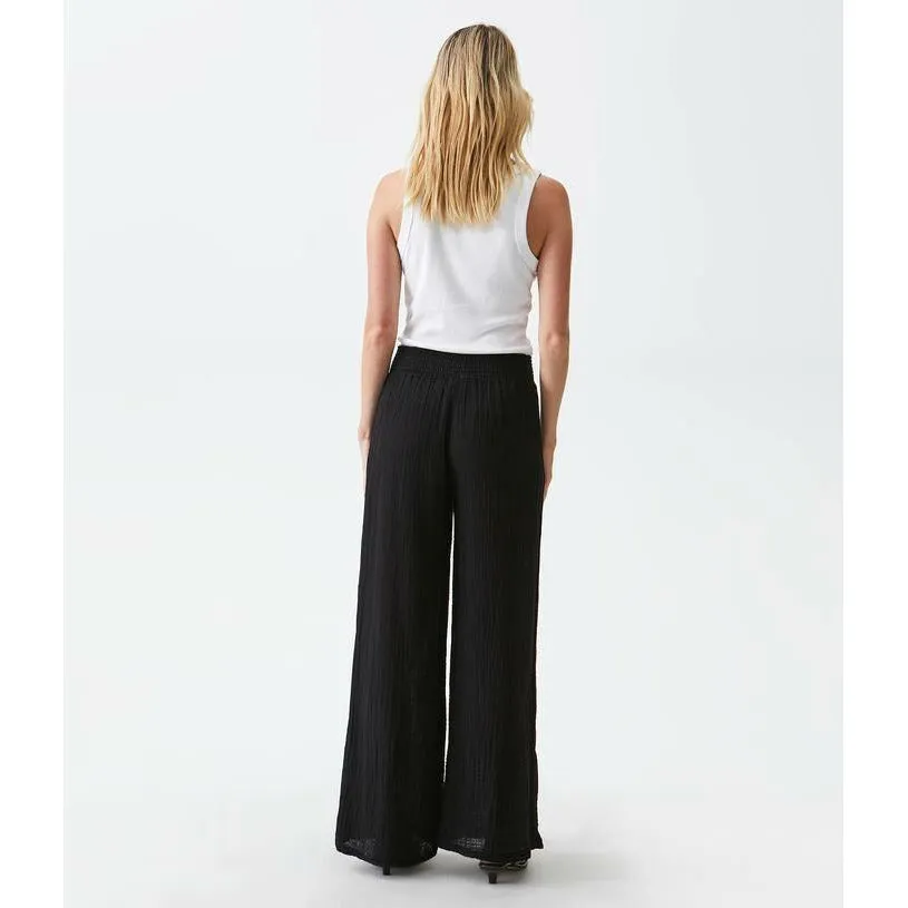 Smocked Wide Leg Pant