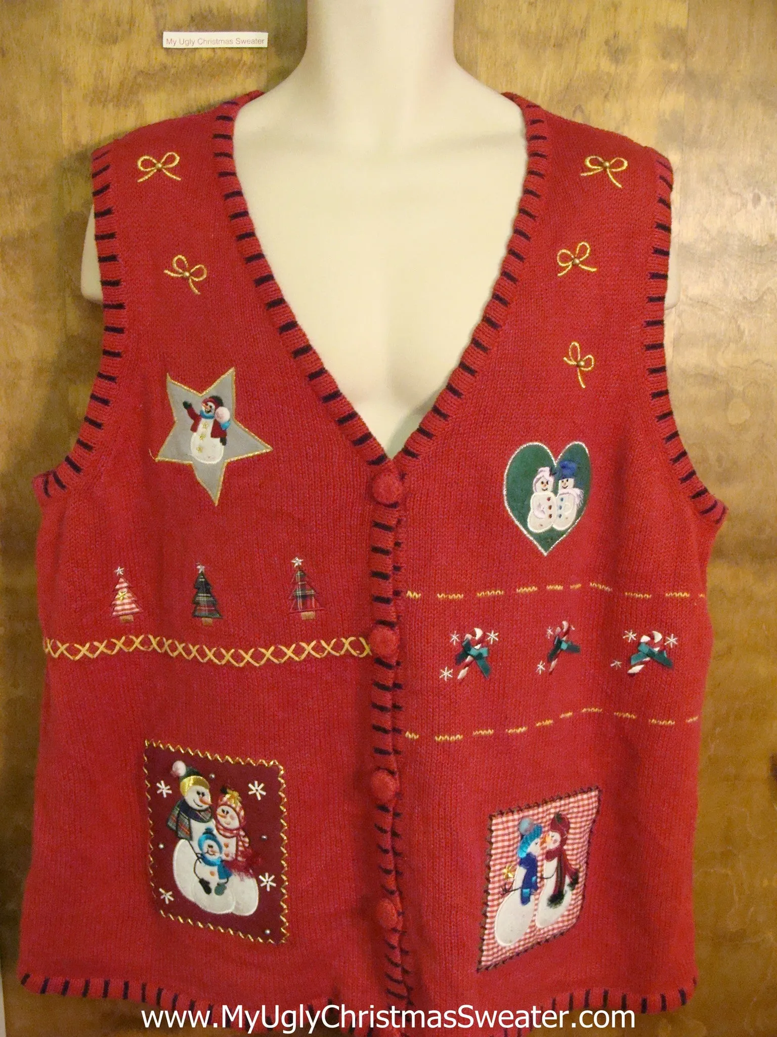 Snowman Love Christmas Sweater Vest