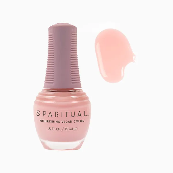 Sparitual Nourishing Lacquer Polish - Save The Silence - Pastel Peach Sheer - 15ML