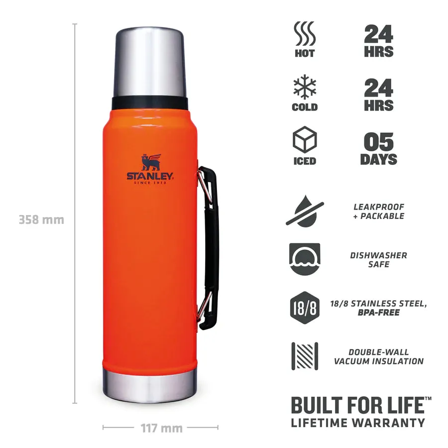 Stanley - Classic Legendary Bottle - 1.0L - Orange