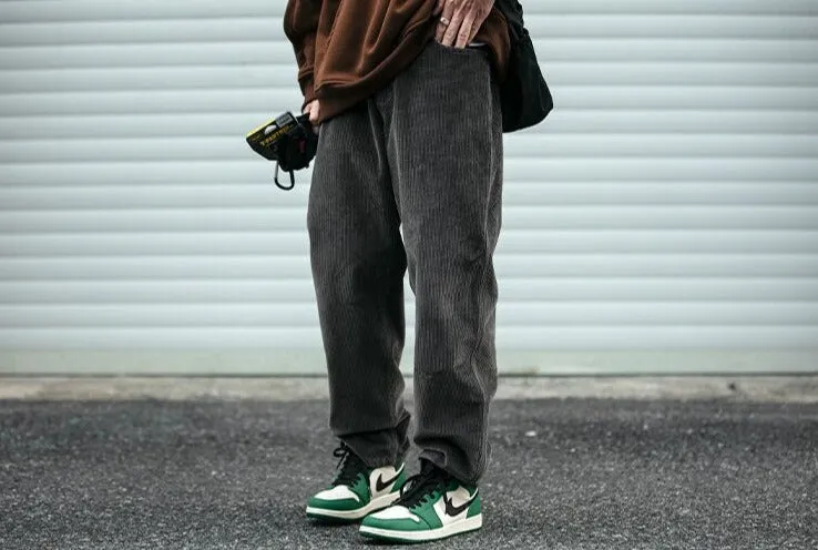 Straight Leg Corduroy Trousers