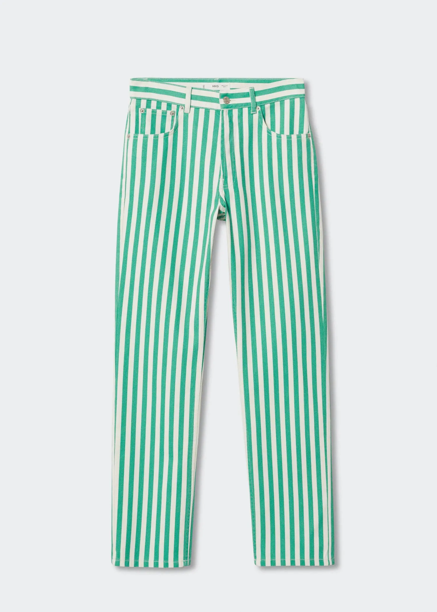 Straight striped jeans