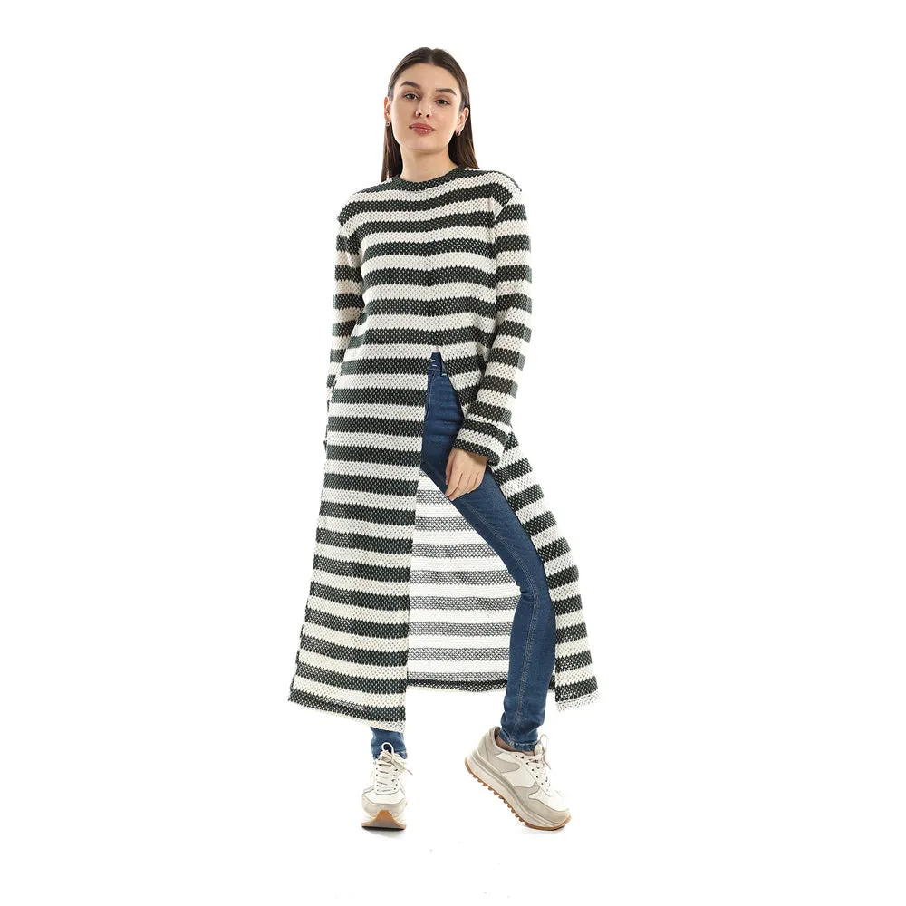 Striped Cotton Long Blouse - Kady