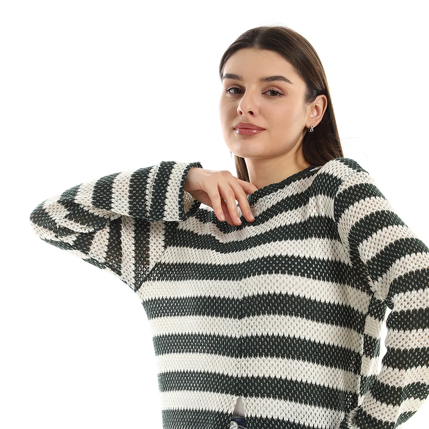 Striped Cotton Long Blouse - Kady