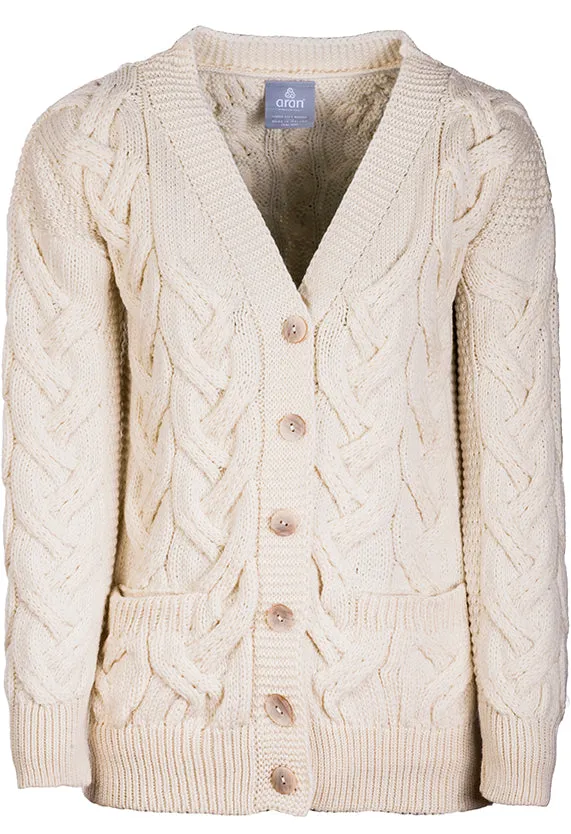 Super Soft Merino Wool Chunky Cable Knit Cardigan