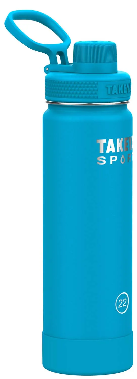 Takeya Sport Copper Insulated Bottle 650 ml Champion Blue | Buy Takeya Sport Copper Insulated Bottle 650 ml Champion Blue here | Outnorth