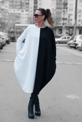 TAMARA Black & White Cotton Tunic