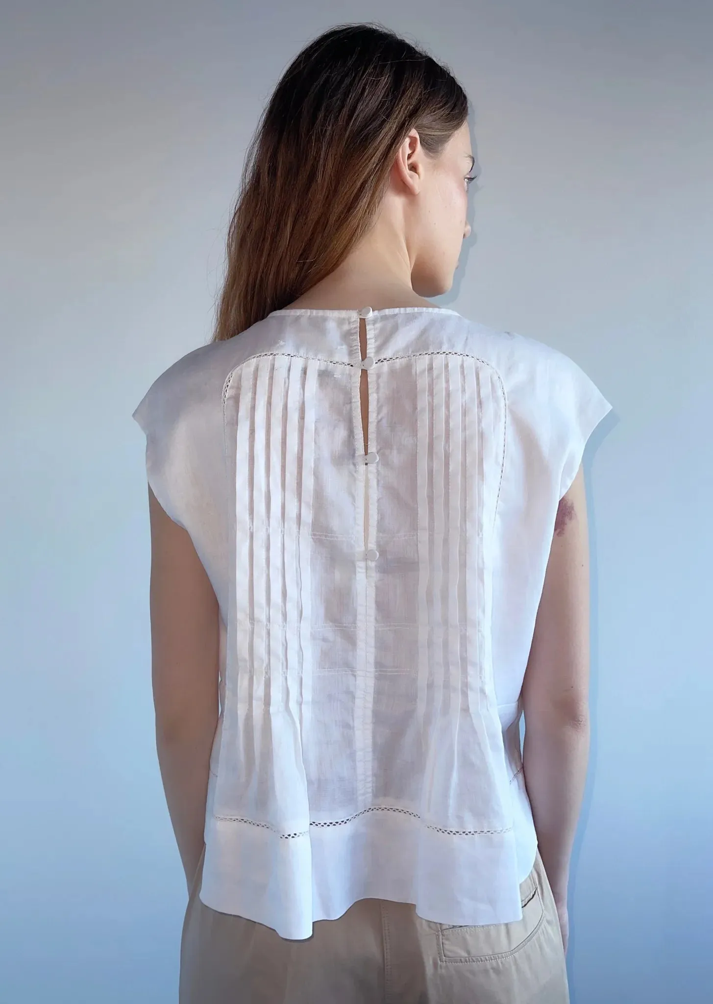 Thelma Ramie Top - White