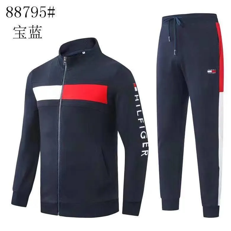 Tommy Hilfiger Front Logo NavyBlue Cotton Tracksuits