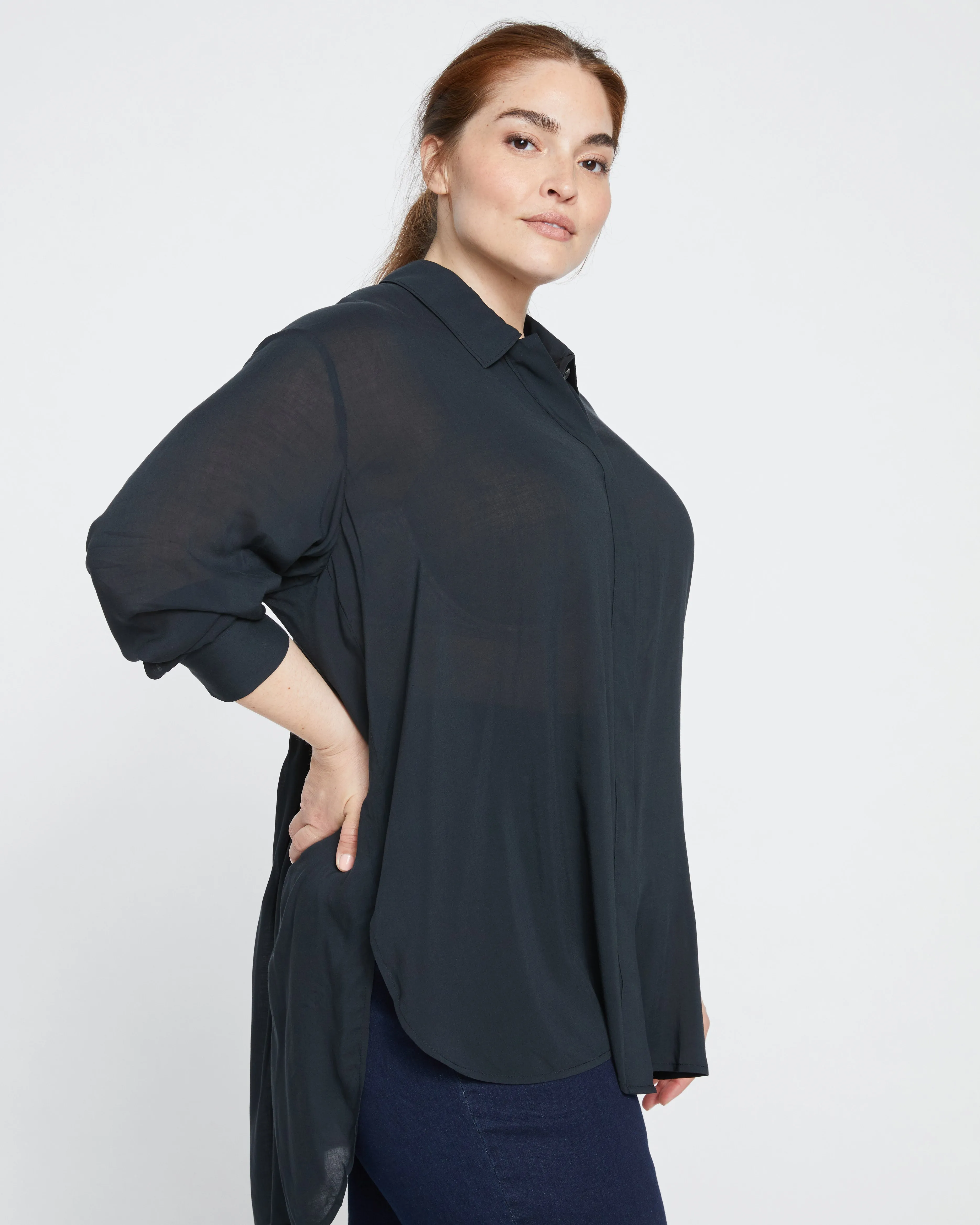 Toni Hi Low Tunic - Black