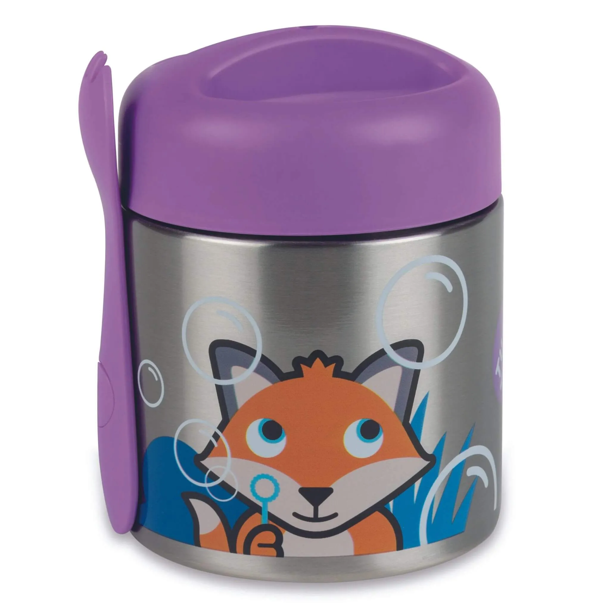 TUM TUM Thermal Food Flask with Magnetic Spork (Felicity Fox)