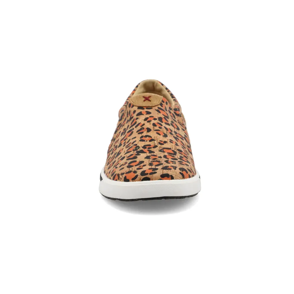 Twisted X Women's Cheetah and Cork Slip-On Shoe