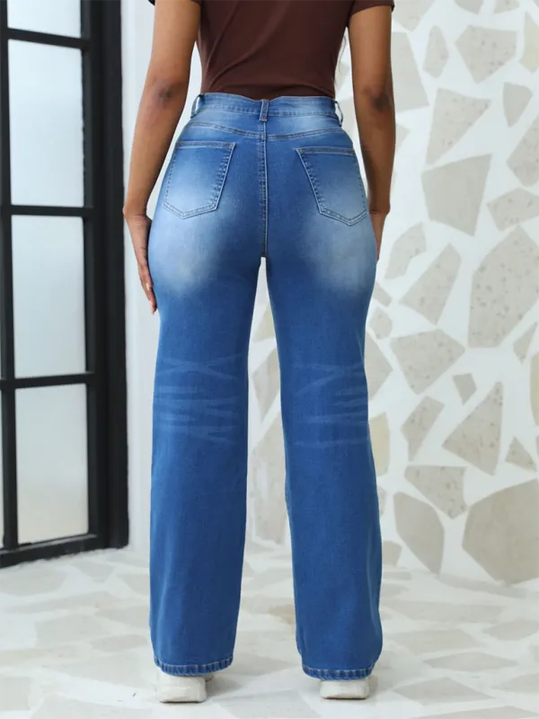 Vintage Loose Casual Straight Leg Denim Trousers