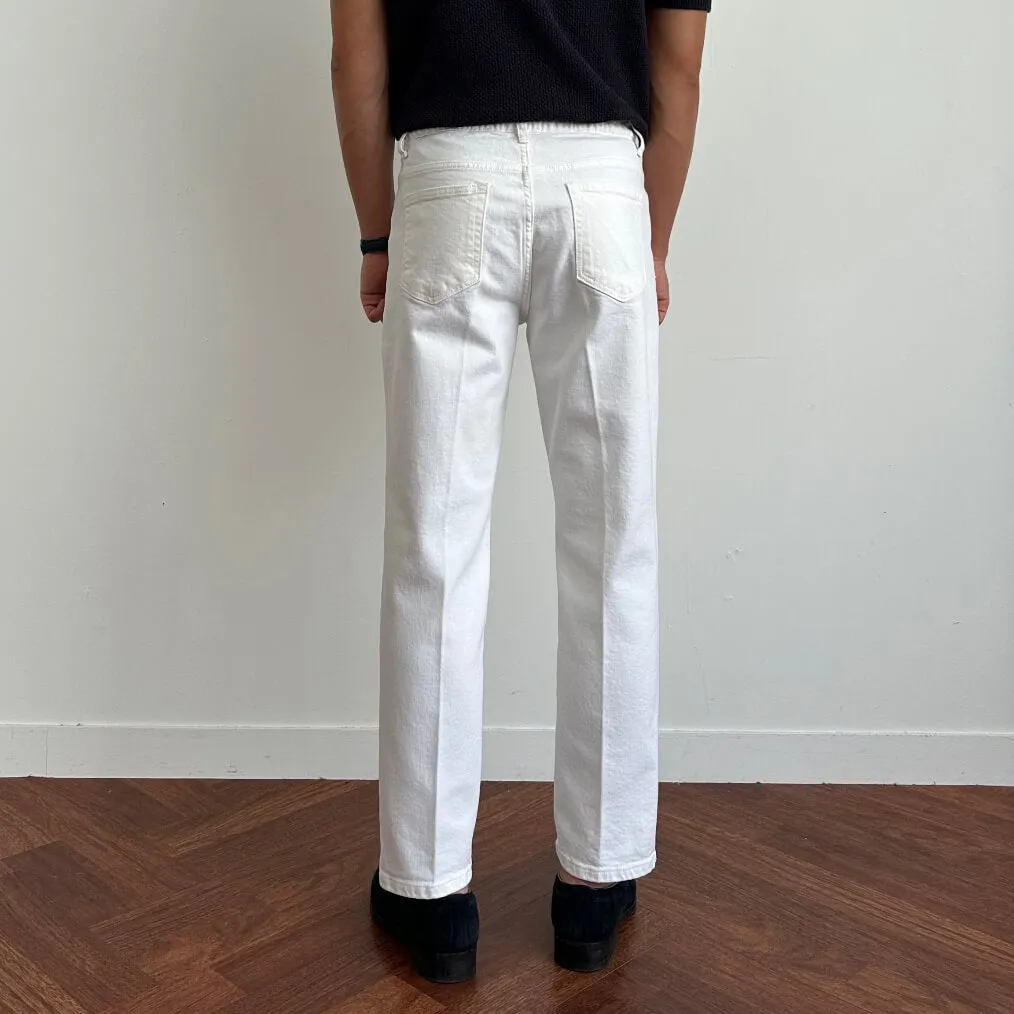 White Slim Ankle Jeans