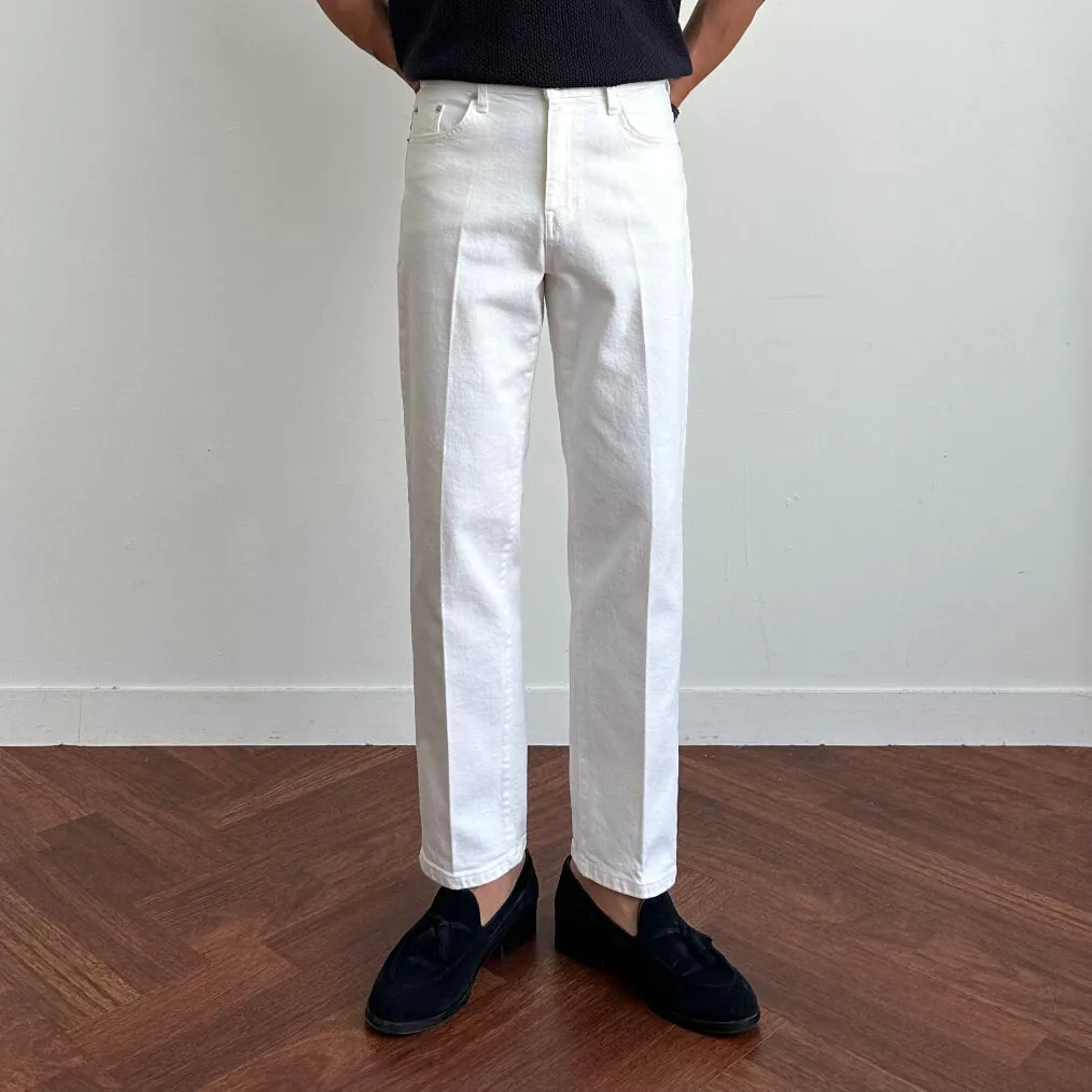 White Slim Ankle Jeans