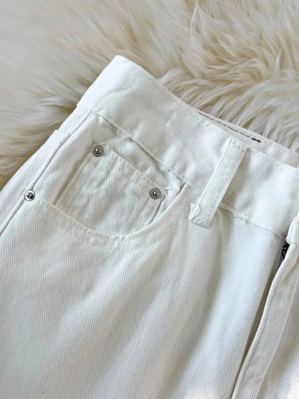 White Wide Leg Denim Pants for Women 2024 New Fashion High Waist Straight Loose Trousers Female Solid Slim Jeans Size S-5XL