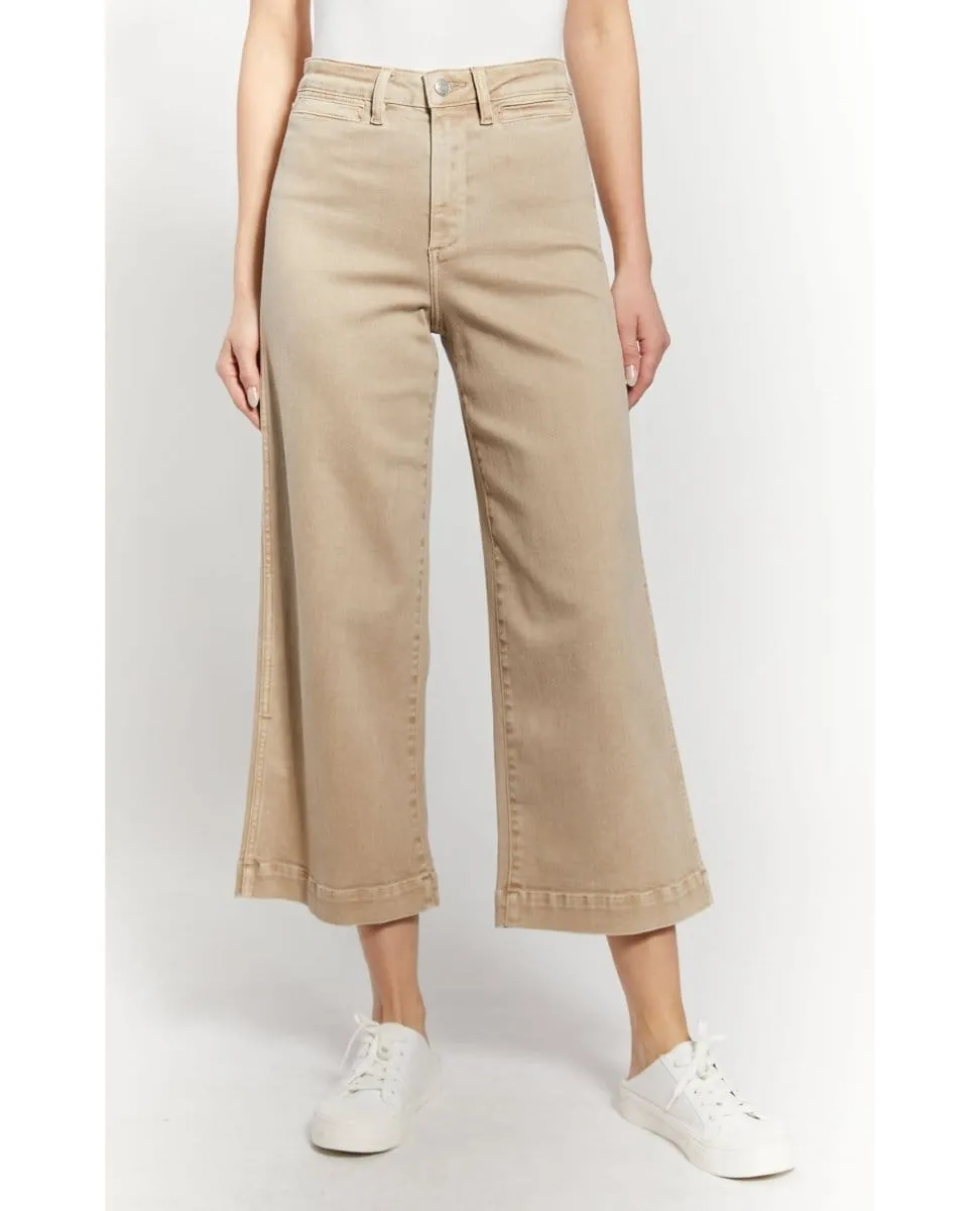 Wide Leg Patch Pocket Crop Timeless