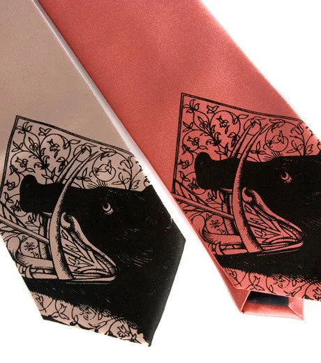 Wild Boar Silk Necktie. "Boar'd to Death" tie.