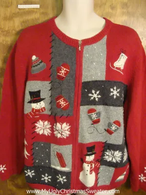 Wintry Scene Tacky Xmas Party Sweater