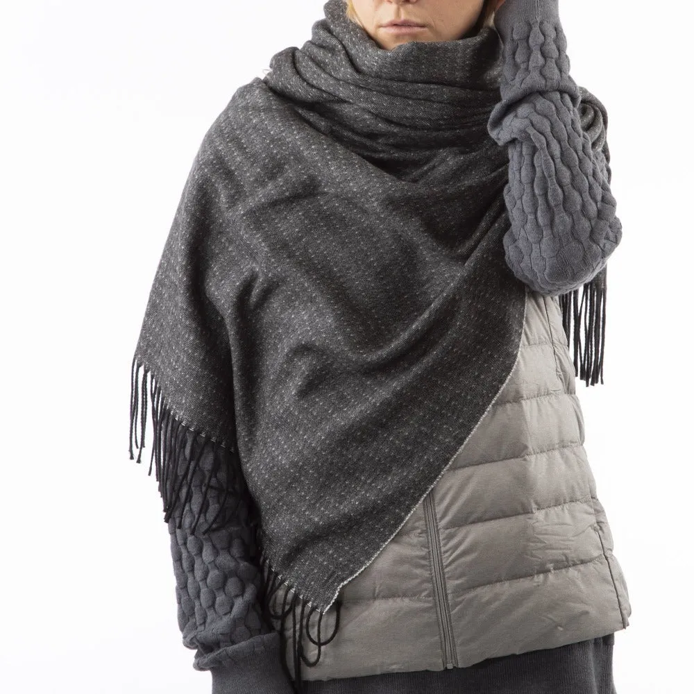 Women's Recycled Scarf with Fringe